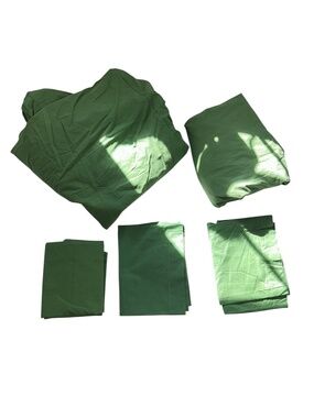 Fantastic Forest Green color cotton poly QUEEN sheet set 4 cases fitted flat